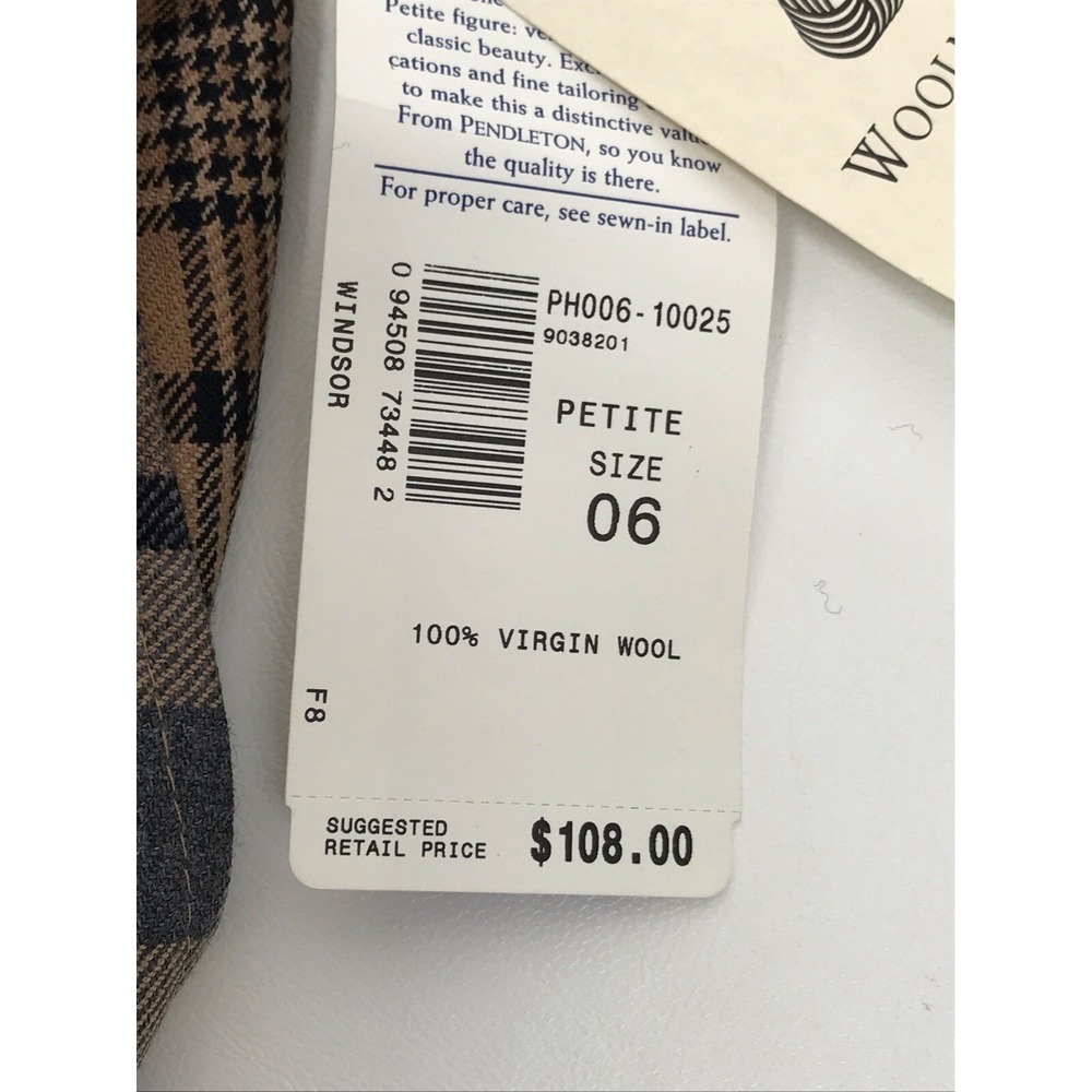 Pendleton Plaid Shorts Womens Size 6 Petite Pleated USA Vintage High Waist - Picture 7 of 8